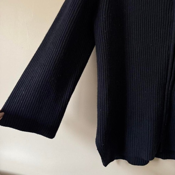ZARA Navy Blue Full Zip Long Sleeve - Picture 4 of 6